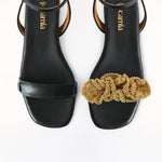 Boho Strap Sand Black Front