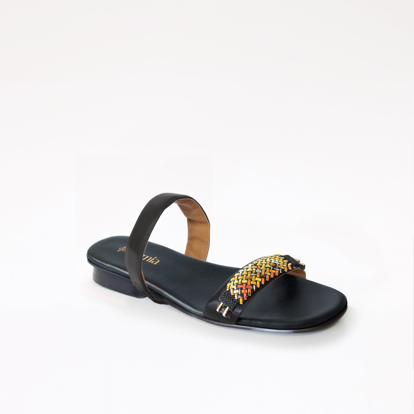 Black Swap Sandal Volcanic Cushion