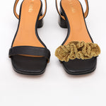 Boho Strap Sand Black Front