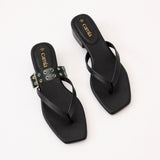 Black Thongs + B.Buckle