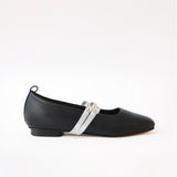 Black - Silver Leather Double Straps