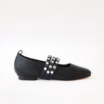 Black - Black Triple Studs Straps