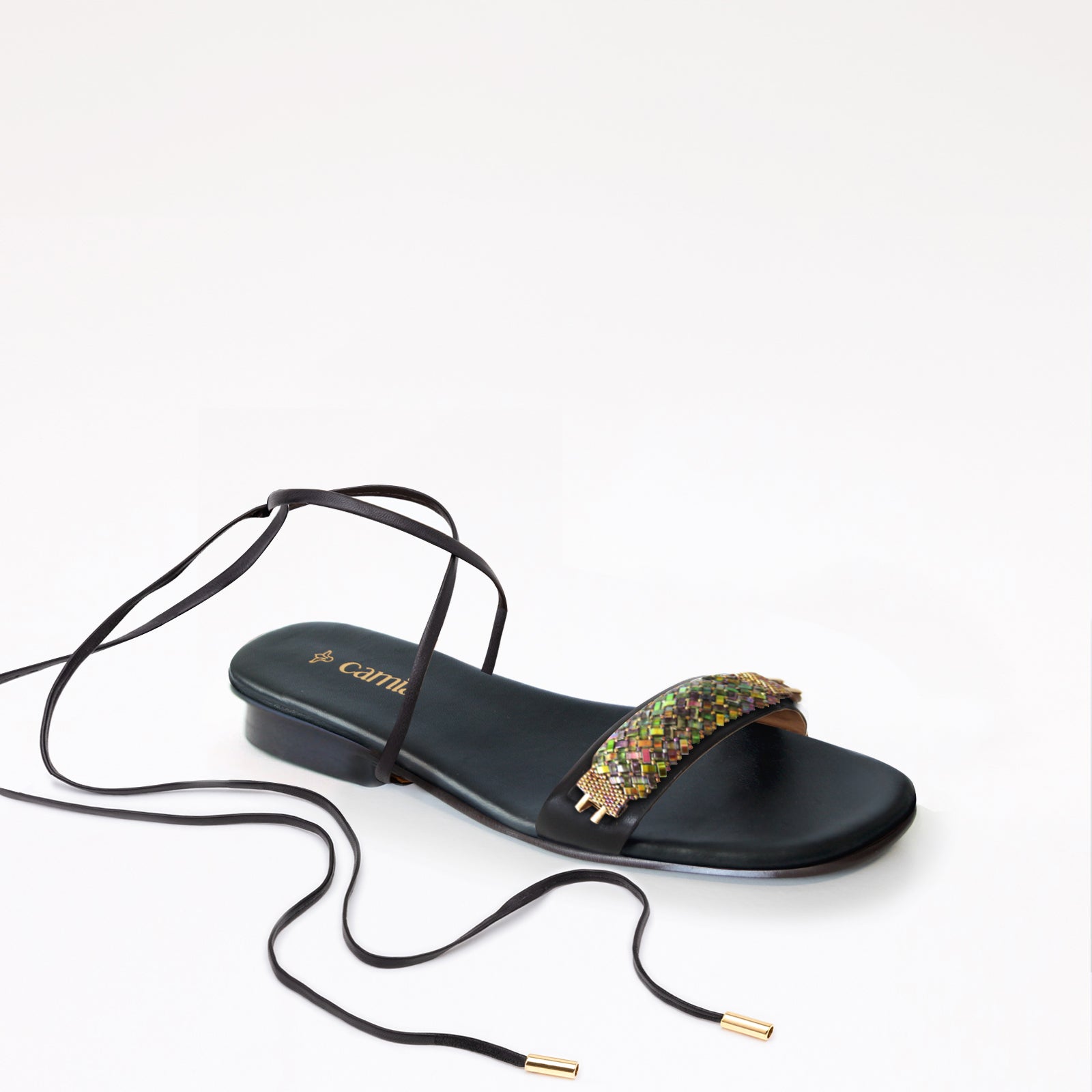 Black Swap Sandal Aqua Black Gladiator
