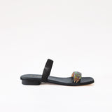 Black Swap Sandal Aqua Middle Cushion