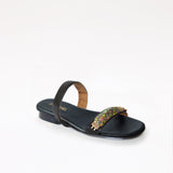 Black Swap Sandal Aqua Middle Cushion