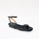 Black Flat Swap Sandal
