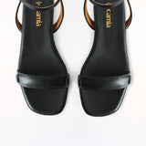 Black Flat Swap Sandal