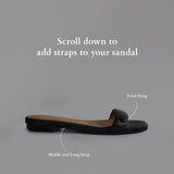 Black Flat Swap Sandal