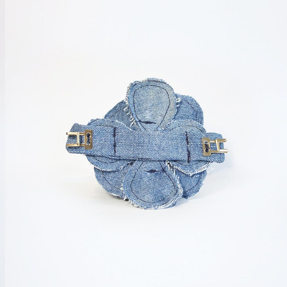Camia's Upcycled Jean Flower Blue