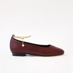 Burgundy - Golden Anklets