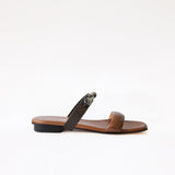 Espresso Swap Sandal with Agatas