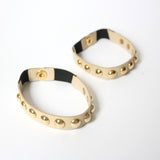 Cream Golden Studs Strap