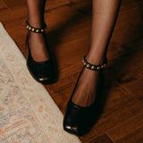 Black Golden Studs Anklets