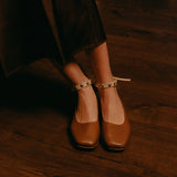 Cream Golden Studs Anklets