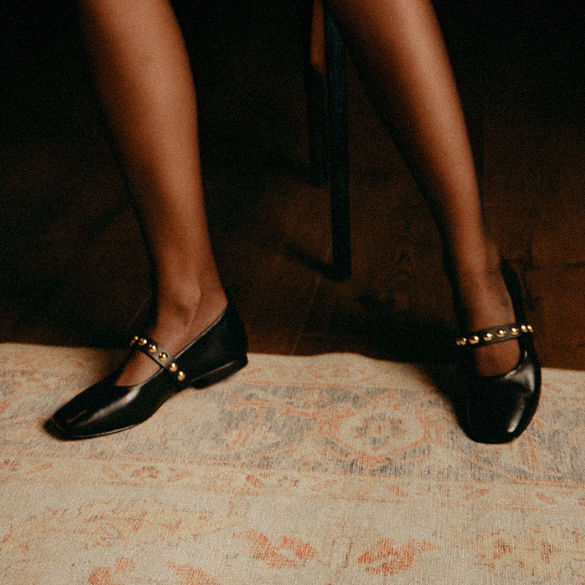 Black Golden Studs Strap