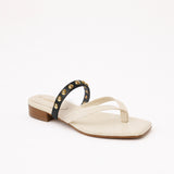 Off White Thongs + B.Golden Studs