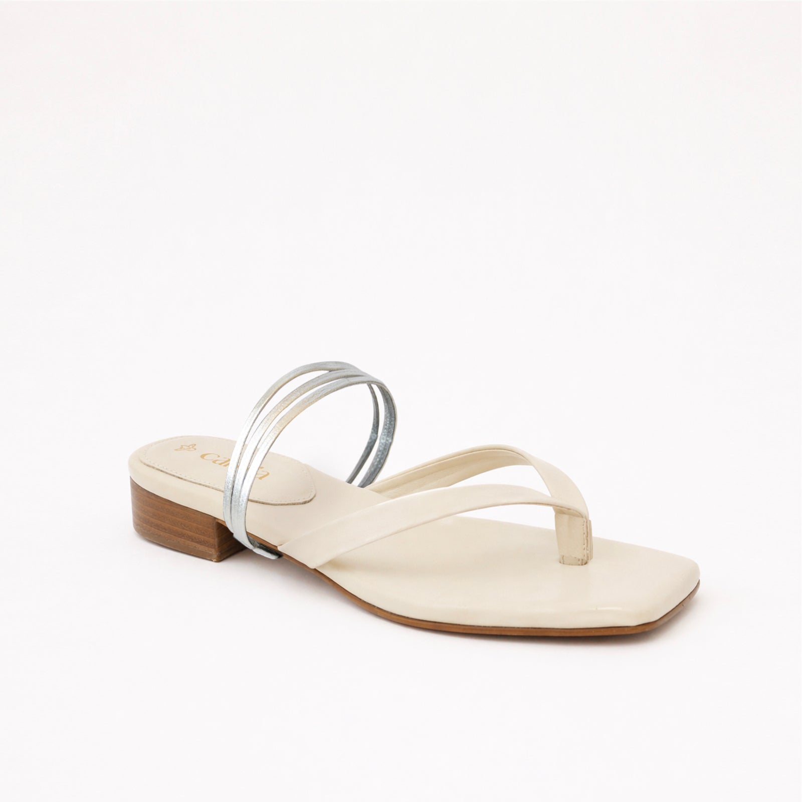 Off White Thongs + Triple Silver