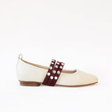 Off White Ballet Swap Burgundy Studs
