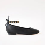 Black- Golden Studs Black Ankle