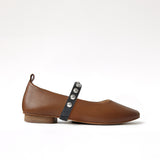 Caramel - Silver Studs Black Middle