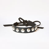 Black Silver Studs Anklets