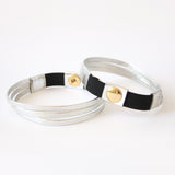 Black Swap Sandal Silver Triple